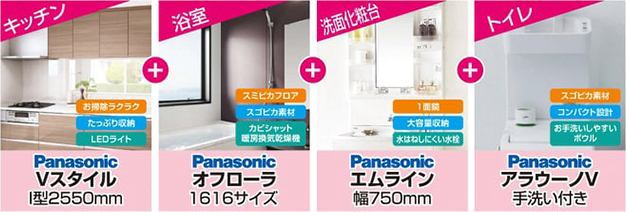 Panasonic マンション用水まわり4点+内装パック